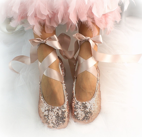 gold ballet flats for wedding