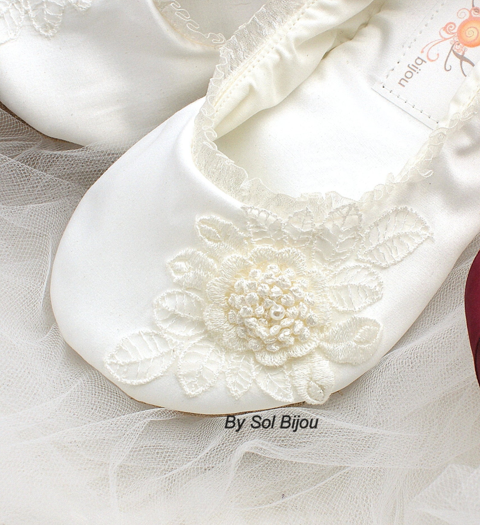 ivory ballet flats for wedding