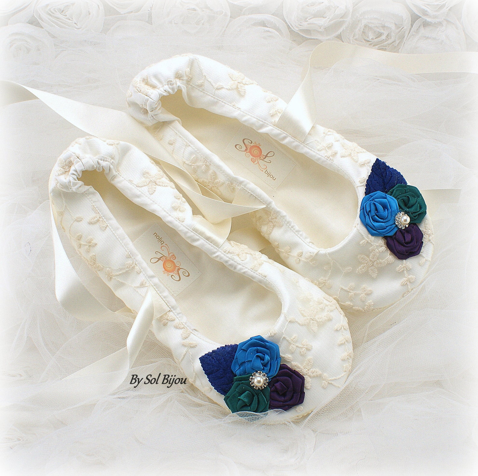 ballet flats,ivory, purple,blue, royal blue,turquoise,bridal,beach wedding,shoes,flats,ballerina slippers,flower girl, crystals,