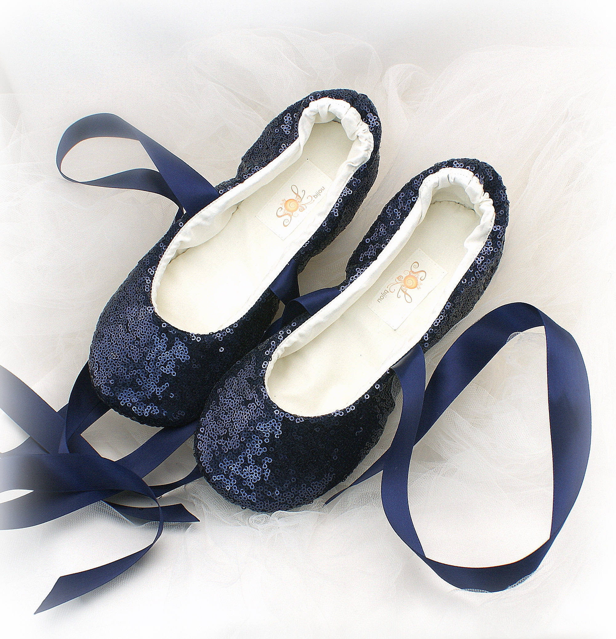 navy blue ballerina shoes