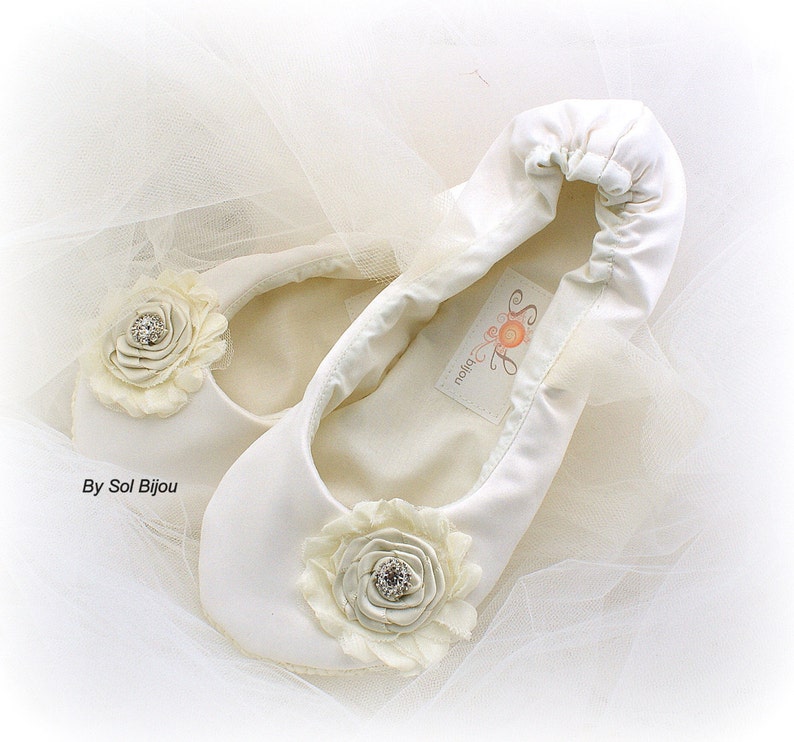 ivory ballet shoes wedding