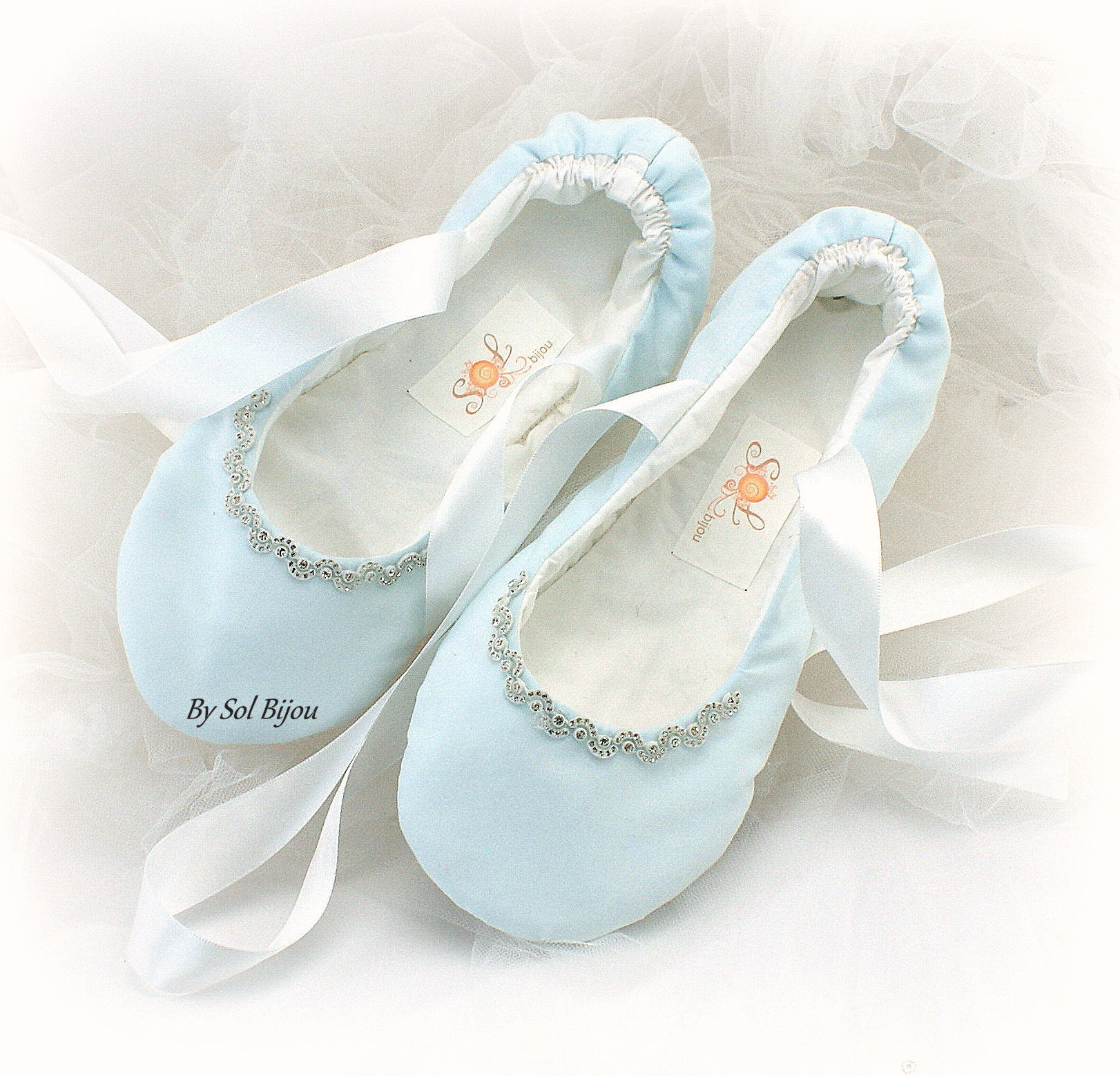 light blue ballerina flats