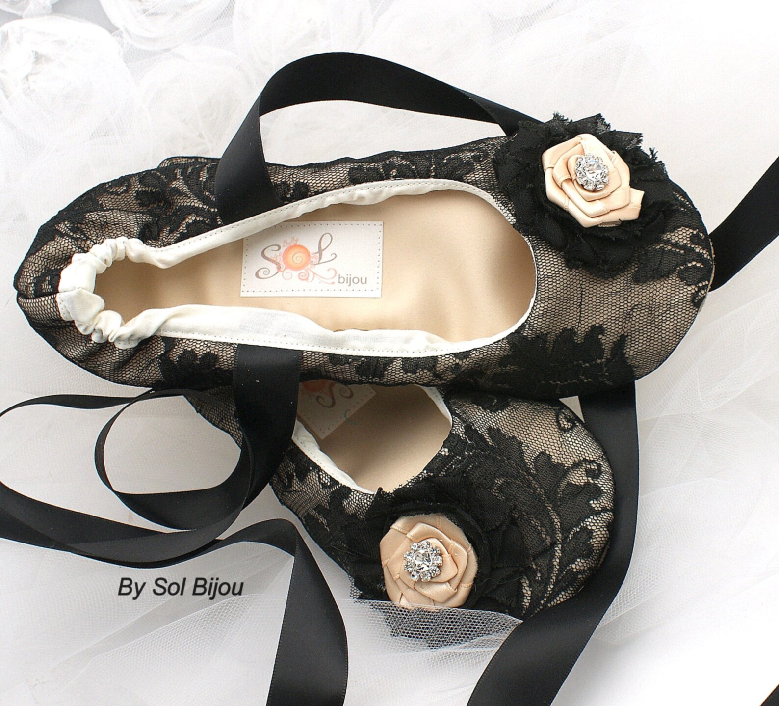 black lace ballet slippers elegant lace wedding shoes with satin ribbon ties