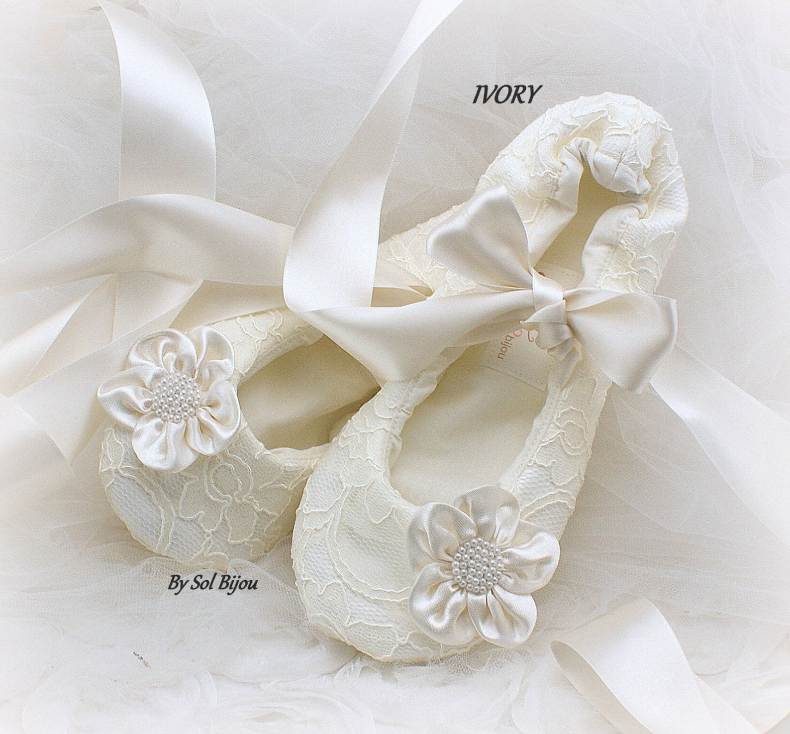 white lace ballet slippers for wedding flower girl ballet custom shoes