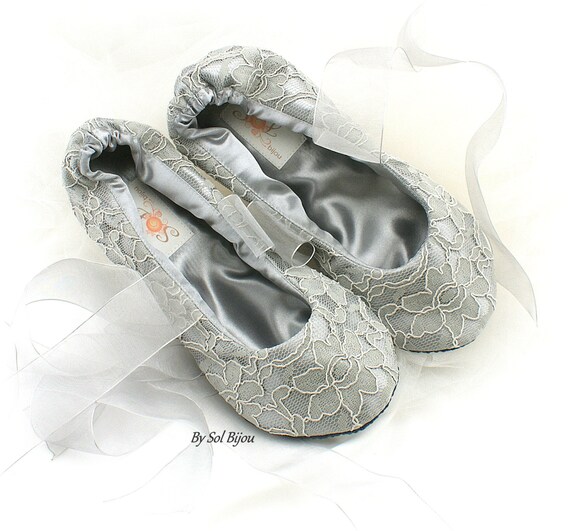 silver ballet slippers wedding