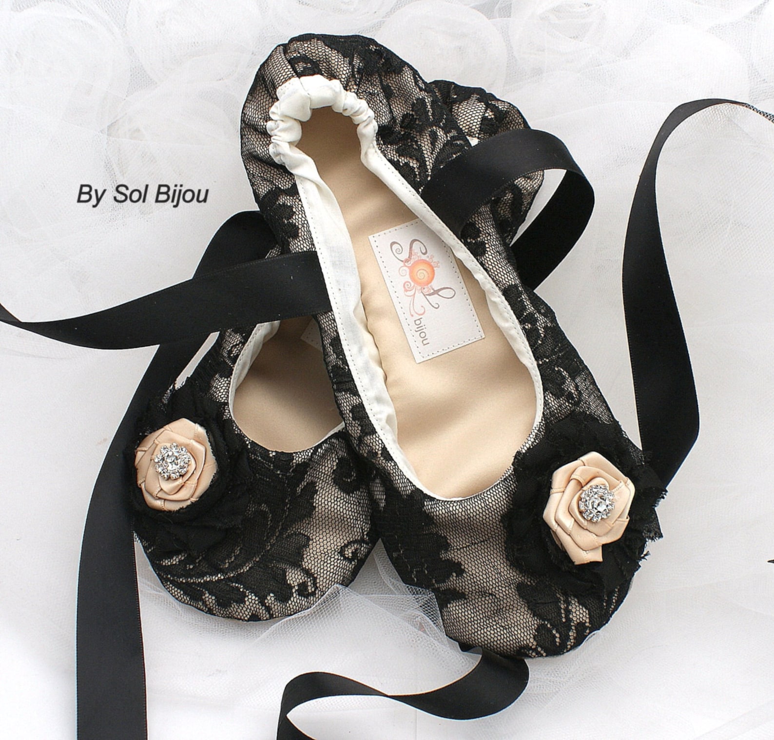 black lace ballet slippers elegant lace wedding shoes with satin ribbon ties