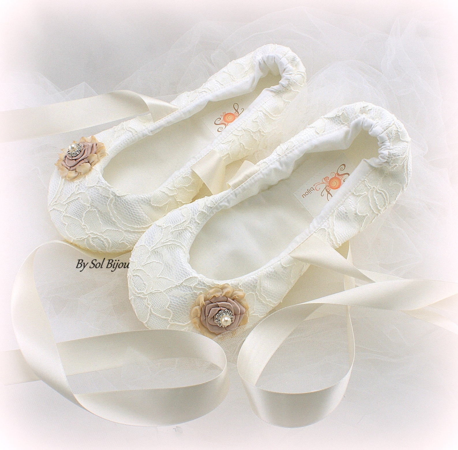 wedding flats, ivory, rose, blush, champagne, gold, ballet flats, bridal shoes, lace flats, ballet slippers, flower girl, vintag