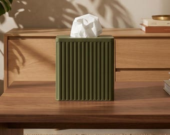 Square Tissue Box Cover - Fits Kleenex, Puffs, and More Tissue Boxes