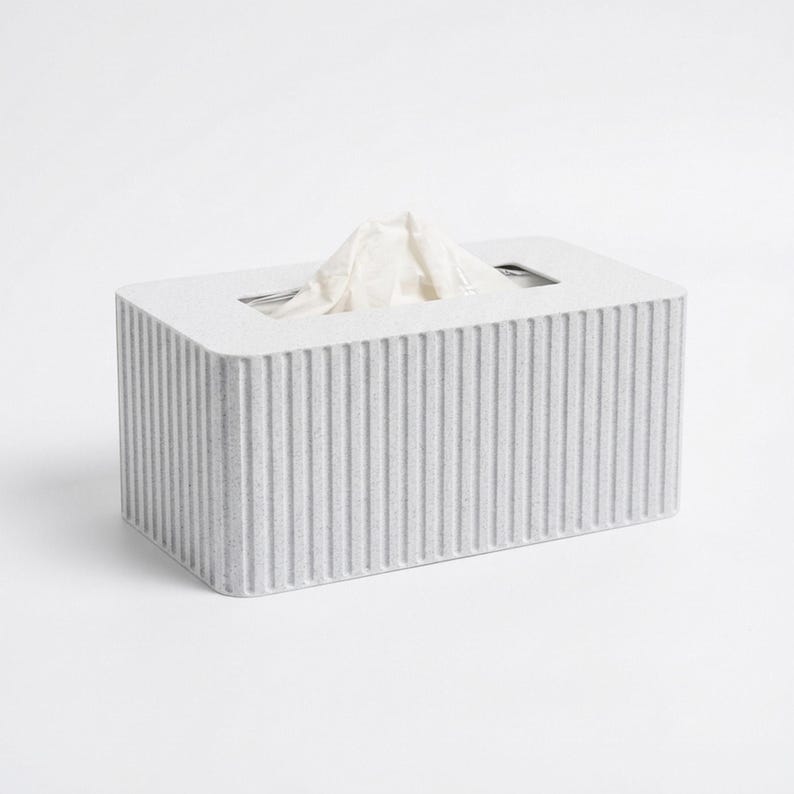 Rectangle Tissue Box Cover - Kleenex Box Cover - Tissue Holder - Modern Home Decor - Fluted Tissue Box Cover - Bathroom Decor