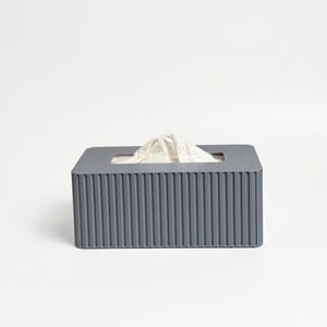 Rectangle Tissue Box Cover - Kleenex Box Cover - Tissue Holder - Modern Home Decor - Fluted Tissue Box Cover - Bathroom Decor