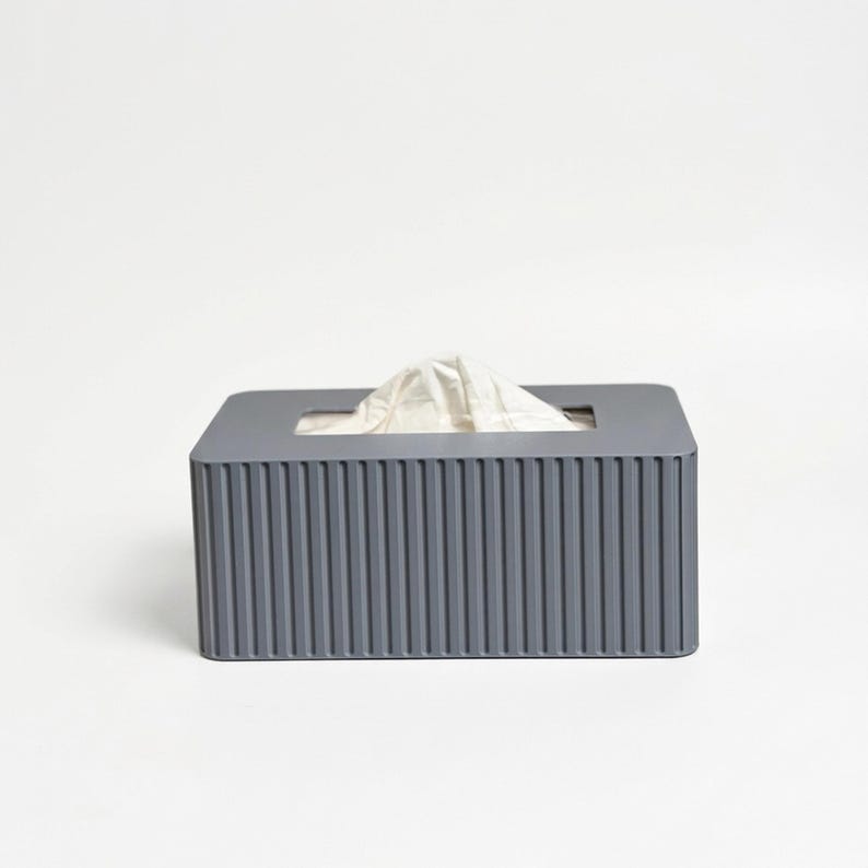 Rectangle Tissue Box Cover - Kleenex Box Cover - Tissue Holder - Modern Home Decor - Fluted Tissue Box Cover - Bathroom Decor