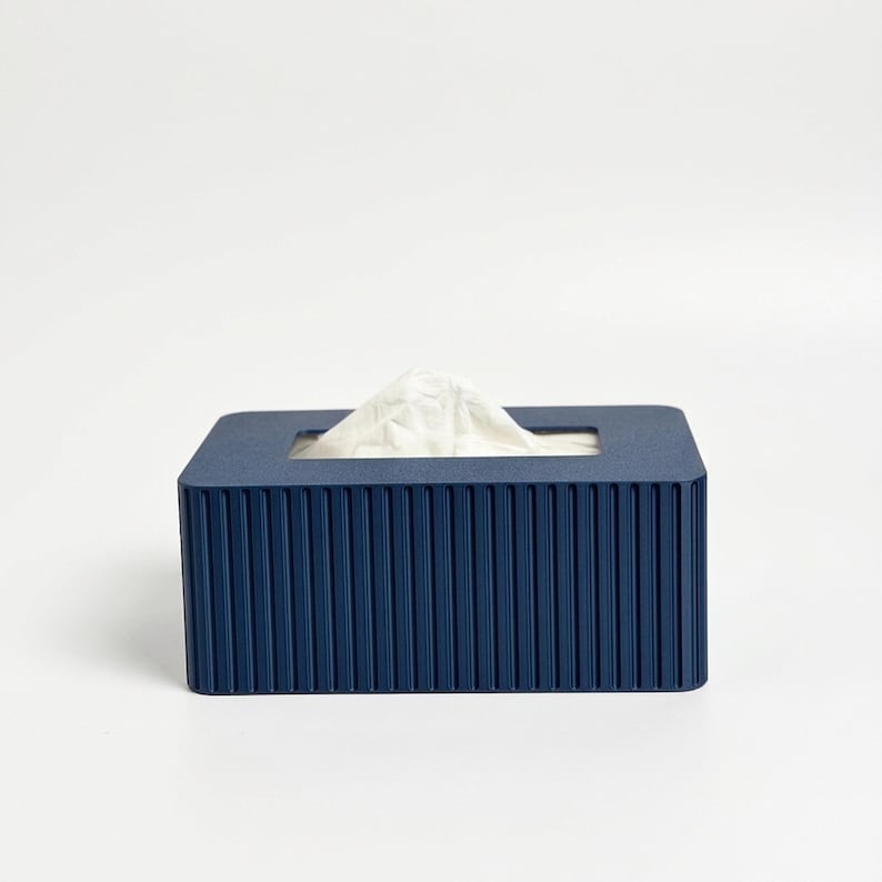 Rectangle Tissue Box Cover - Kleenex Box Cover - Tissue Holder - Modern Home Decor - Fluted Tissue Box Cover - Bathroom Decor
