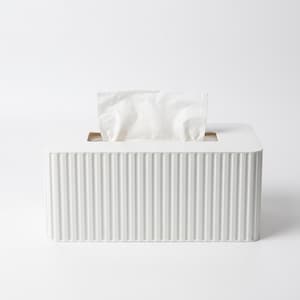 Rectangle Tissue Box Cover - Kleenex Box Cover - Tissue Holder - Modern Home Decor - Fluted Tissue Box Cover - Bathroom Decor