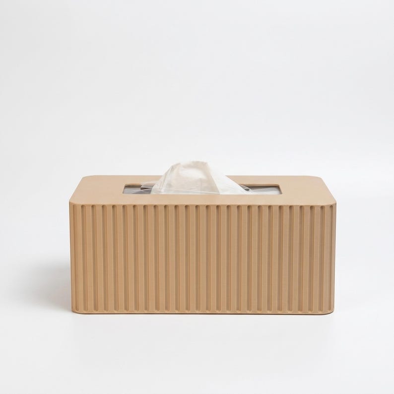 Rectangle Tissue Box Cover - Kleenex Box Cover - Tissue Holder - Modern Home Decor - Fluted Tissue Box Cover - Bathroom Decor