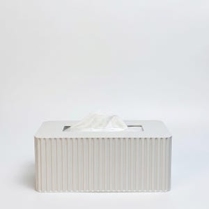 Rectangle Tissue Box Cover - Kleenex Box Cover - Tissue Holder - Modern Home Decor - Fluted Tissue Box Cover - Bathroom Decor