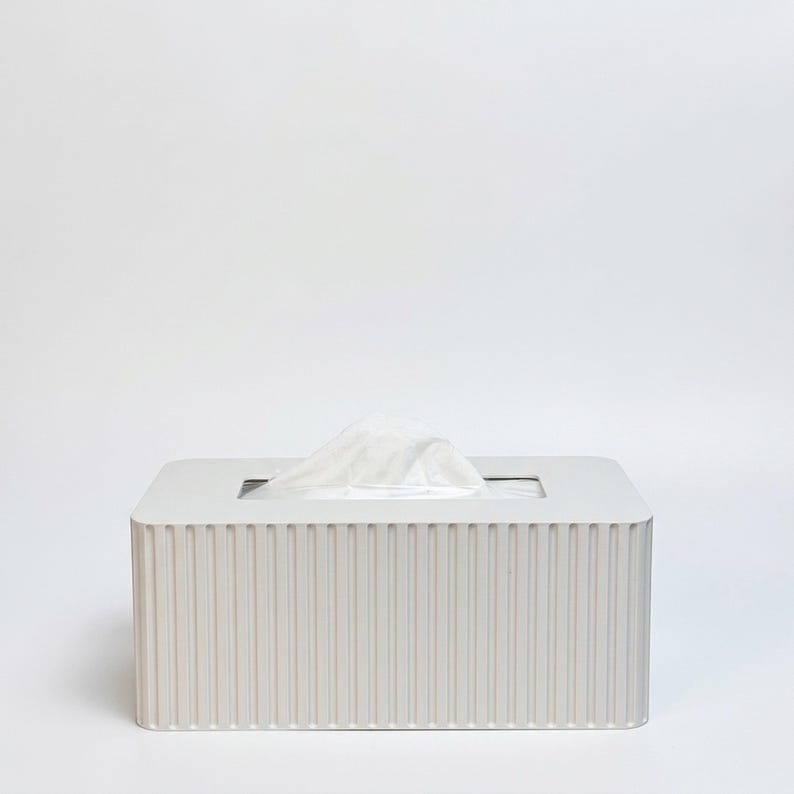 Rectangle Tissue Box Cover - Kleenex Box Cover - Tissue Holder - Modern Home Decor - Fluted Tissue Box Cover - Bathroom Decor