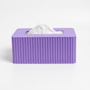 Rectangle Tissue Box Cover - Kleenex Box Cover - Tissue Holder - Modern Home Decor - Fluted Tissue Box Cover - Bathroom Decor