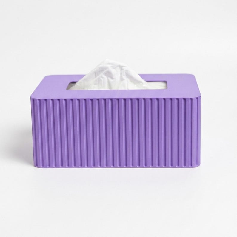 Rectangle Tissue Box Cover - Kleenex Box Cover - Tissue Holder - Modern Home Decor - Fluted Tissue Box Cover - Bathroom Decor