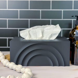 Housse de boîte à mouchoirs rectangulaire mignonne - Housse de boîte rectangulaire Kleenex - Porte-mouchoirs - Décoration d'intérieur moderne - Décoration de salle de bain - Cadeau de pendaison de crémaillère