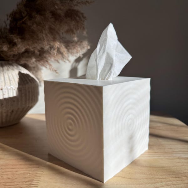 Wave Tissue Box Cover - Kleenex Box Cover - Tissue Holder - Gift Modern Home Decor