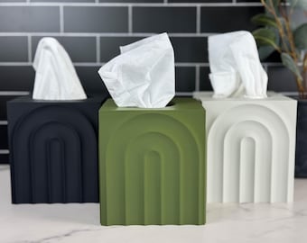 Cute Tissue Box Cover - Kleenex Box Cover - Tissue Holder - Modern Home Decor - Bathroom Decor - Housewarming Gift