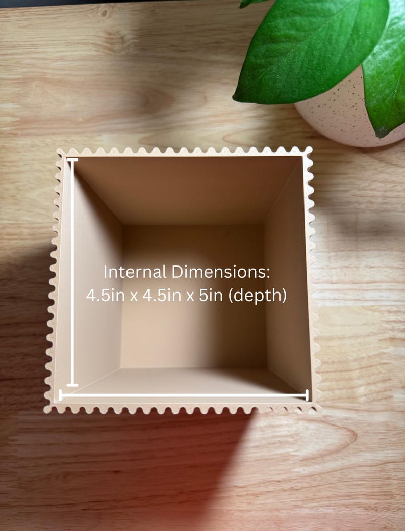 Beige ribbed tissue box cover internal dimensions