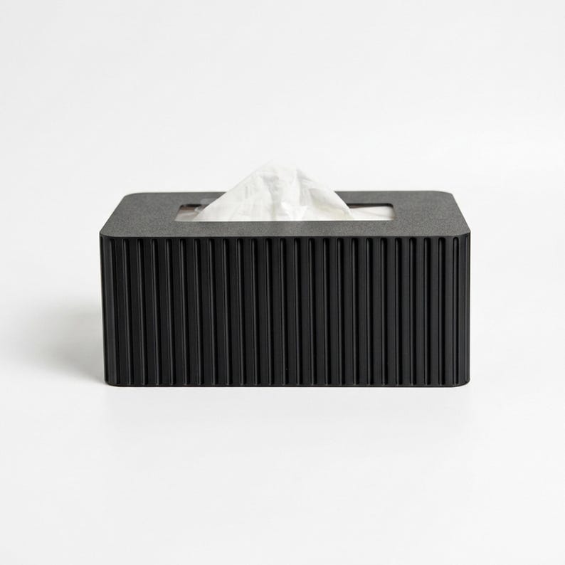 Rectangle Tissue Box Cover - Kleenex Box Cover - Tissue Holder - Modern Home Decor - Fluted Tissue Box Cover - Bathroom Decor