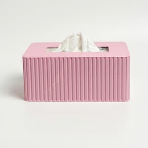 Rectangle Tissue Box Cover - Kleenex Box Cover - Tissue Holder - Modern Home Decor - Fluted Tissue Box Cover - Bathroom Decor