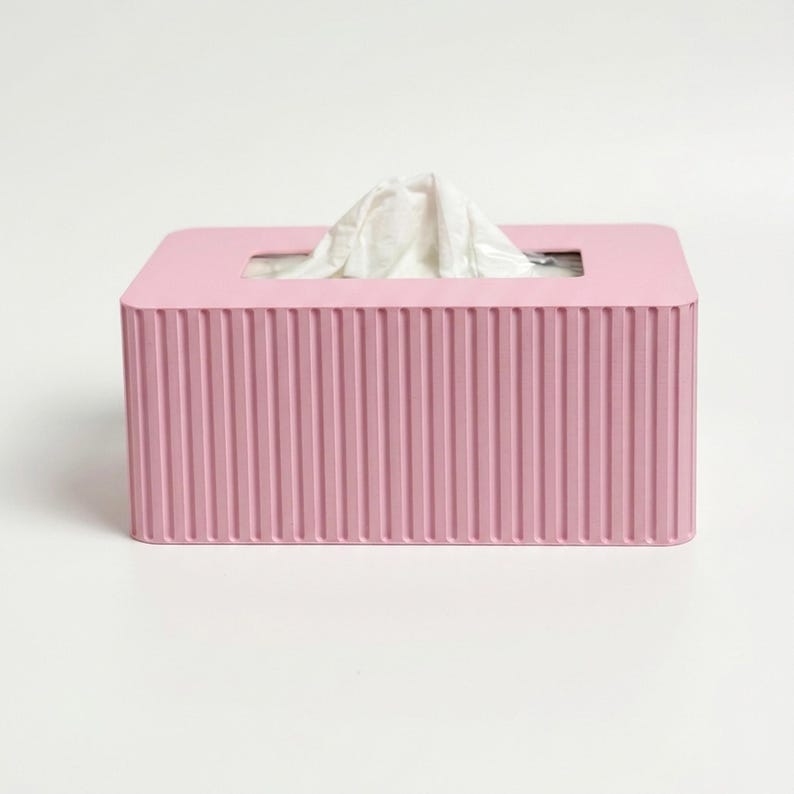 Rectangle Tissue Box Cover - Kleenex Box Cover - Tissue Holder - Modern Home Decor - Fluted Tissue Box Cover - Bathroom Decor