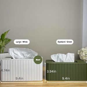 Rectangle Tissue Box Cover - Kleenex Box Cover - Tissue Holder - Modern Home Decor - Fluted Tissue Box Cover - Bathroom Decor