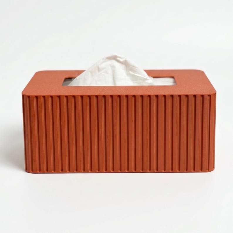 Rectangle Tissue Box Cover - Kleenex Box Cover - Tissue Holder - Modern Home Decor - Fluted Tissue Box Cover - Bathroom Decor