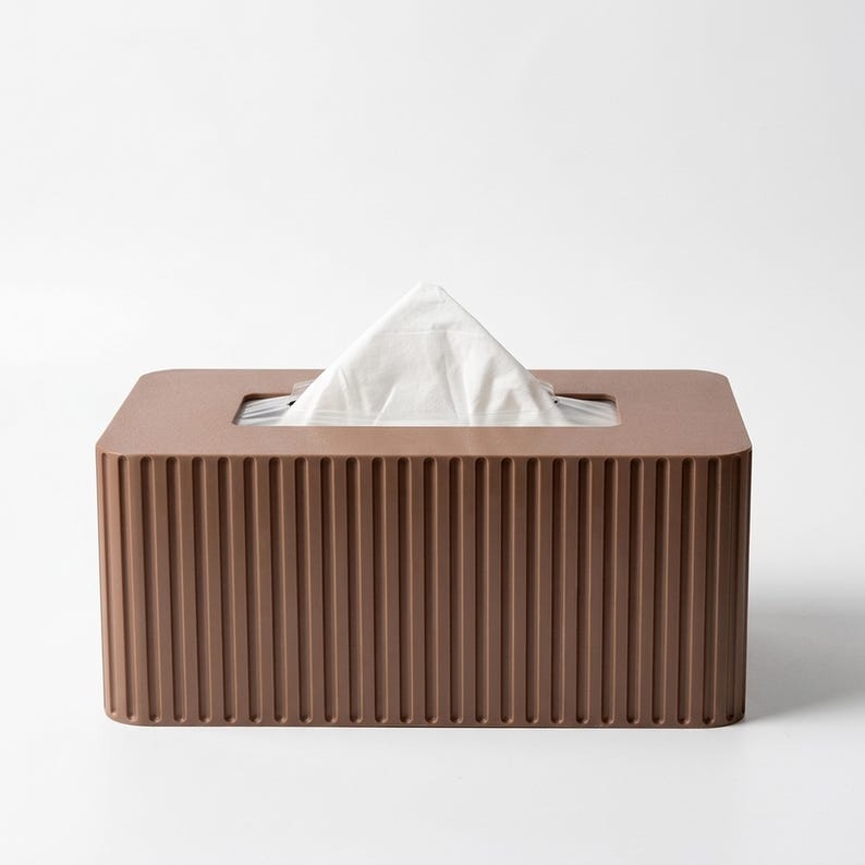 Rectangle Tissue Box Cover - Kleenex Box Cover - Tissue Holder - Modern Home Decor - Fluted Tissue Box Cover - Bathroom Decor