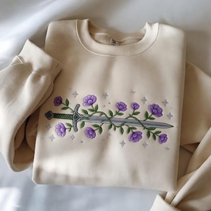 Embroidered Violet Royal Blade Sweatshirt, Kai Azer Inspired Shirt, Powerless T-Shirt, Kai And Paedyn Tee, Powerless Fantasy Reader Shirt