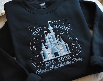 Embroidered The Bach Club Sweatshirt, Disney Bachelorette Party Sweater, Bride Crew Neck, Minnie Bride Shirt, Team Bride Shirt