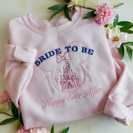 EMBROIDERED Disney Bride To Be Shirt, Disney Bachelorette Party Shirt, Bridal Shower Gift, Happily Ever After, Disney Bride Tee
