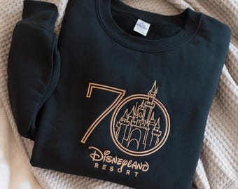 EMBROIDERED Disneyland 70th Anniversary 1955-2025 Shirt, 70 Years of Magic Shirt, Disneyland Family Vacation Shirt, Platinum Celebration Tee