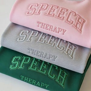 Besticktes Logopädie-Sweatshirt, Logopäden-Pathologen Rundhalsausschnitt, SLP Sweatshirt, Logopäden Shirt, SLP Studenten Geschenk Shirt