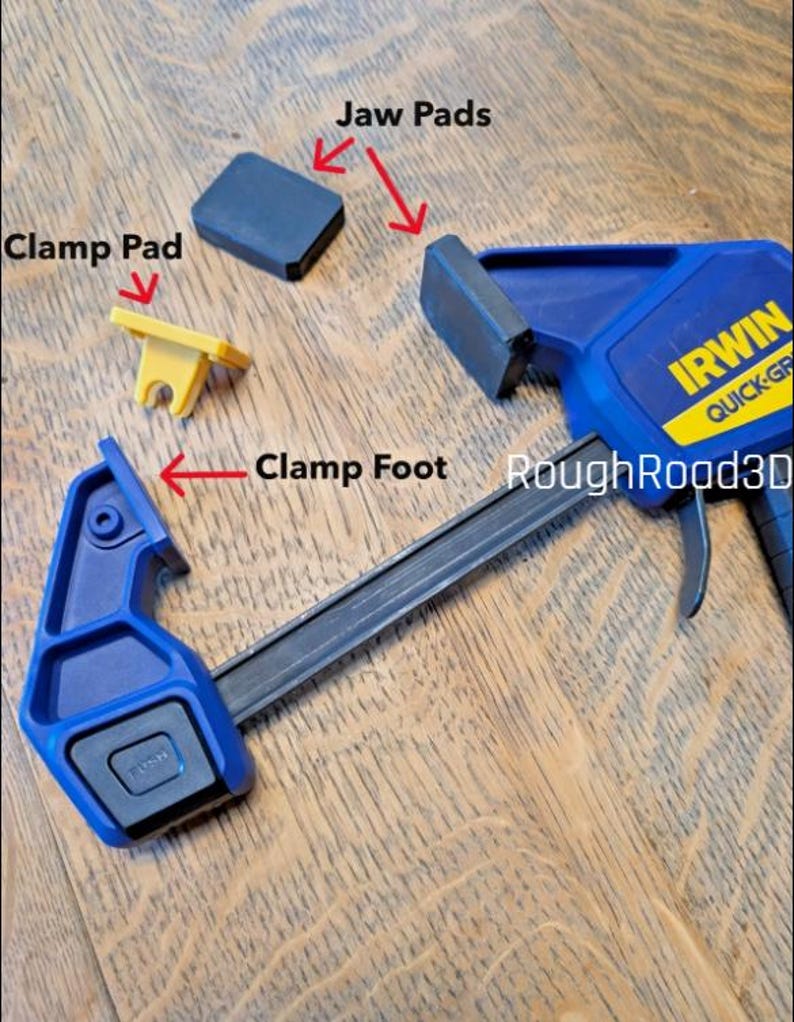 Decking tool clamp adapter for irwin, dewalt & jorgensen bar clamps 2- pack afbeelding 9