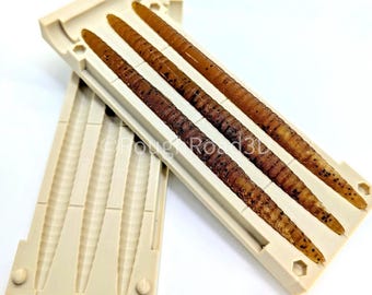 5” senko style worms (3) soft plastic lure making injection fishing mold