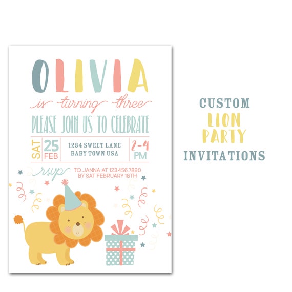 Lion Birthday Invitations 5