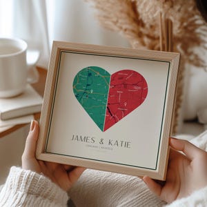 Herzkarte | Personalisierte Valentinstag Wandkarte Kunst | Benutzerdefinierte Geburtstagsgeschenk | Gedruckt oder Digital