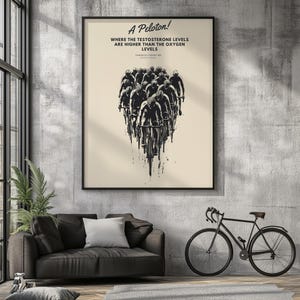 Póster de ciclismo en pelotón: diseño vintage para entusiastas / Decoración premium impresa o imprimible