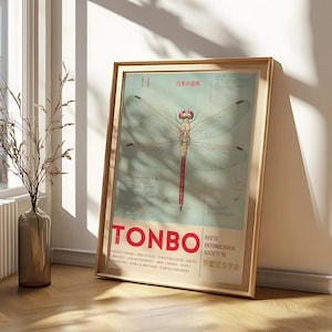 Tonbo: The Elegance of the Dragonfly Wall Art | A Japanese Perspective Art | Printed or Digital