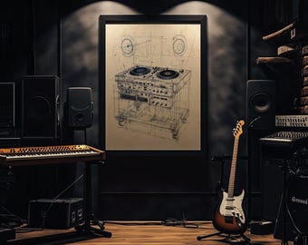 DJ Controller Console Blueprint | Printed or Digital | DJ Booth Blueprint