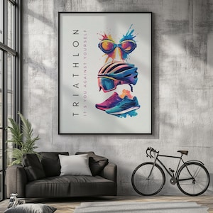 Triathlete Gang Poster Vol.2 - Bunte und Humorvolle Wandkunst | Triathlet Wandkunst | Premium gedrucktes oder druckbares Dekor