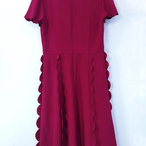 Vintage Rotes Valentino Burgunder Midikleid