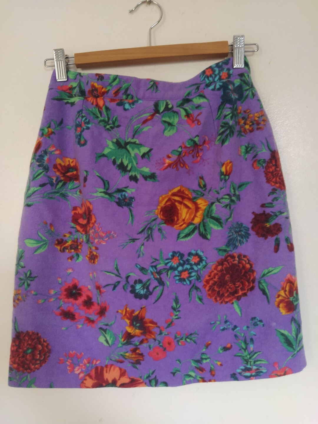 Vintage 80s Kenzo Jungle Wool Skirt - Etsy Canada