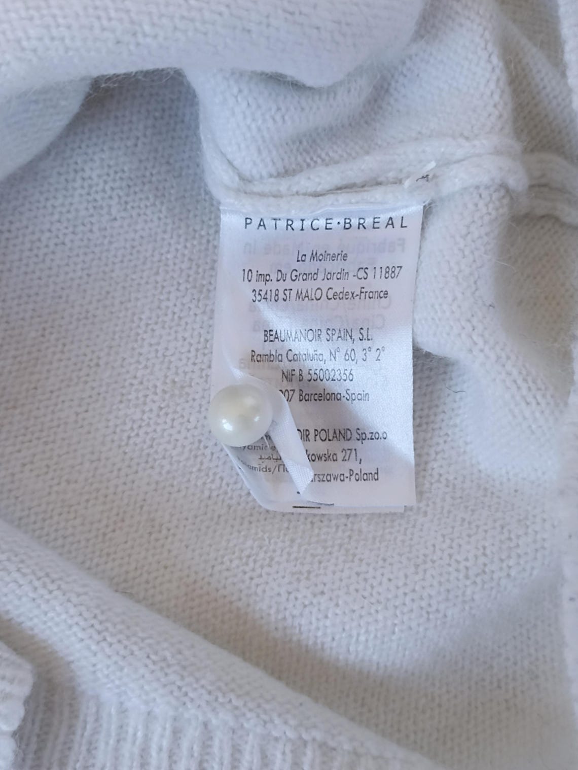 Vintage Patrice Breal angora blend pullover, size S, foto 4 di 5