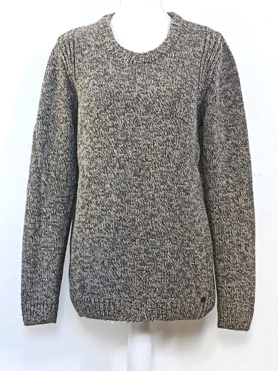 Vintage wool and silk blend melange sweater, size M