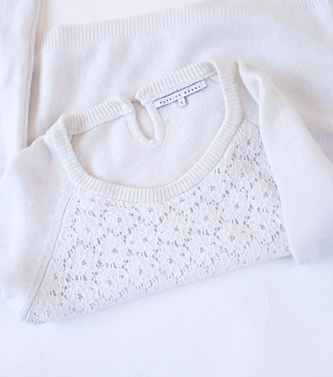 Vintage Patrice Breal angora blend pullover, size S, foto 2 di 5